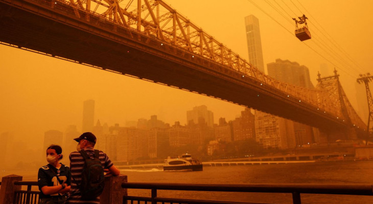 Canadian Wildfire Smoky Air Disrupts Life in the New York