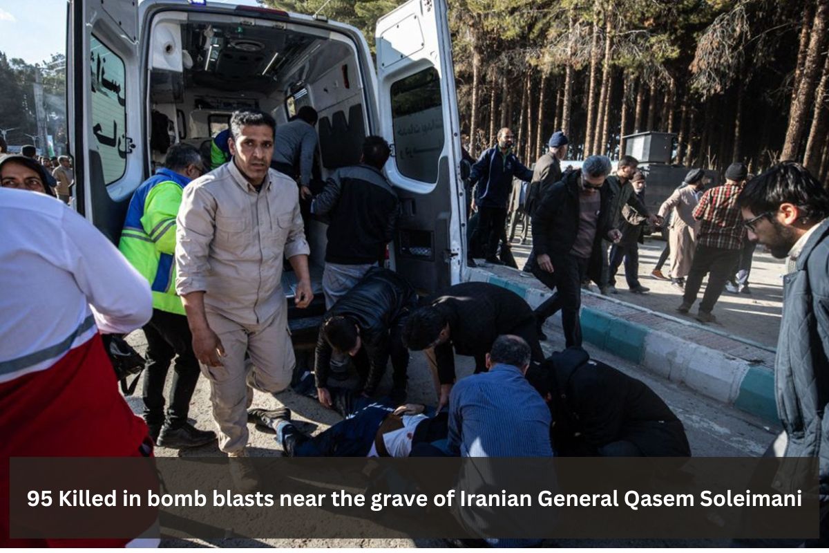 95 Killed in bomb blasts near the grave of Iranian General Qasem Soleimani