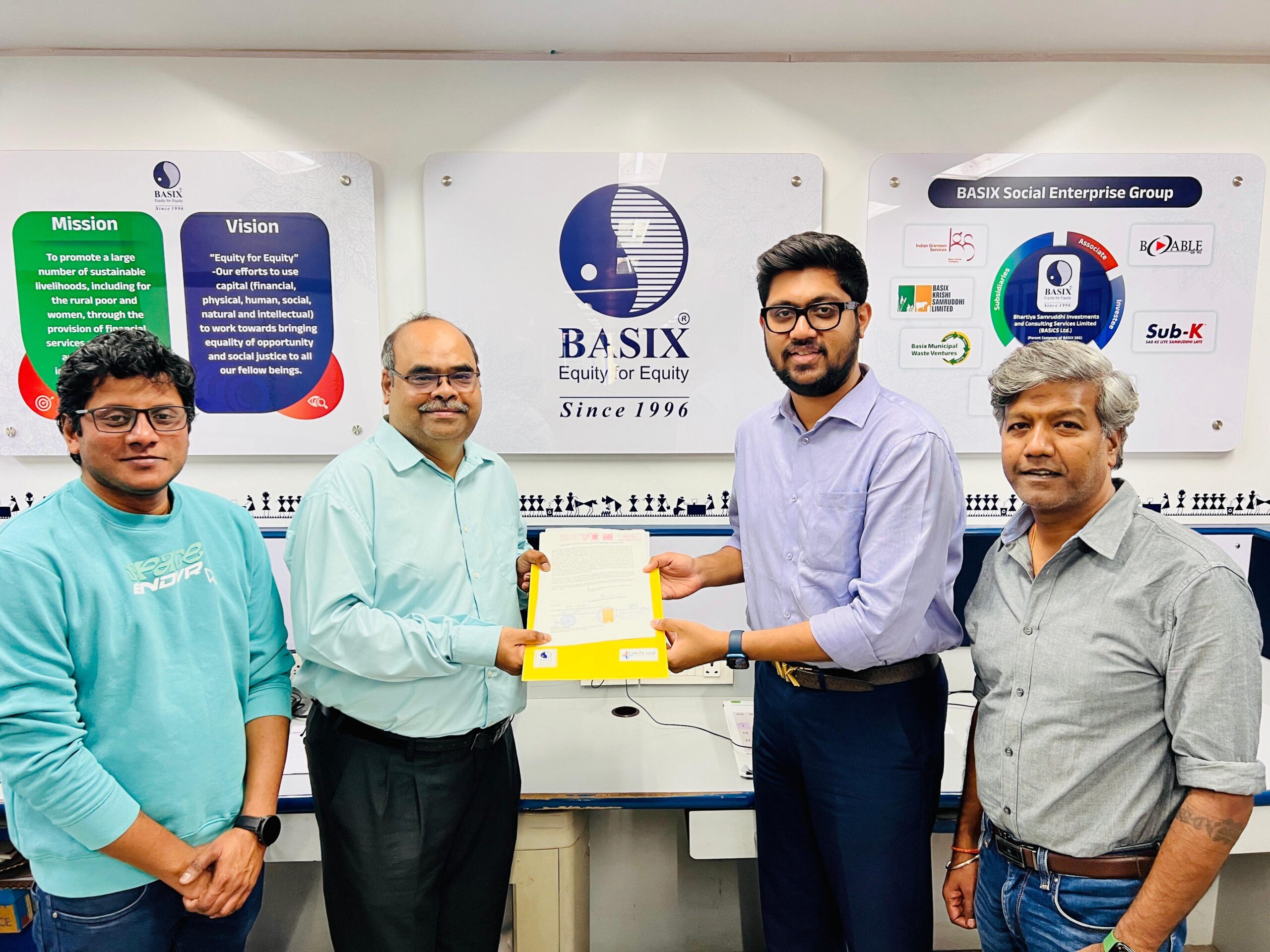 Lab2Land AgriTech Solutions Partners with Basix Limited to Enhance Farmer Incomes through Cost-Effective Inputs